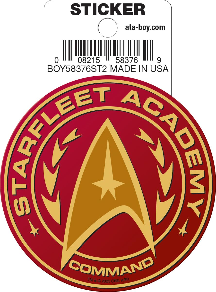 Star Trek Boys Ata- Original Series Starfleet Academy Command Die Cut 3 Inch Sticker