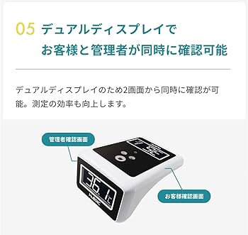 非接触式瞬間検温器 HNT-010 HuBDIC フロアスタンドセット Amazon.co
