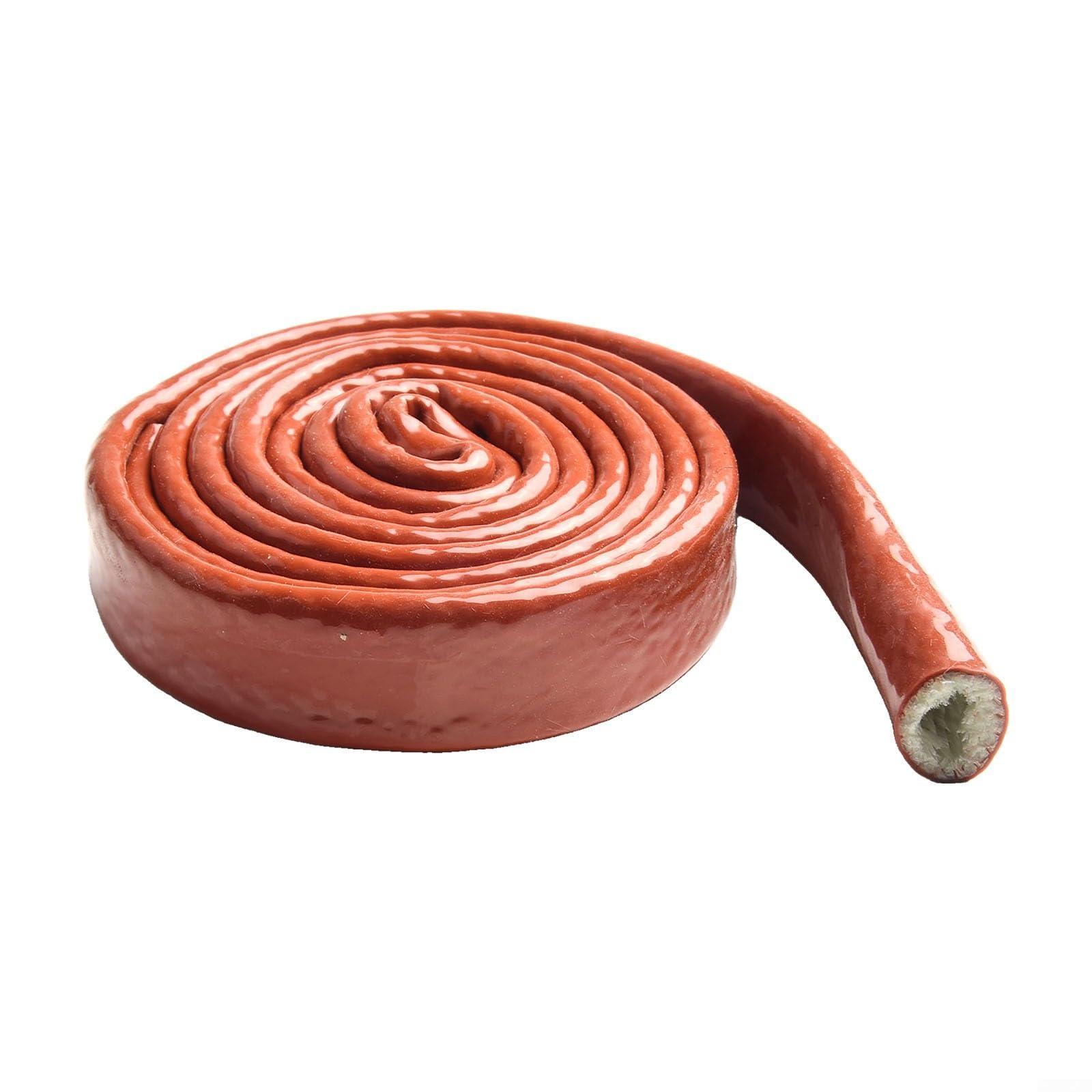 Guaina protettiva per cavi in fibra di vetro in silicone resistente al calore, protezione per condutture resistenti al fuoco ad alta temperatura, 1,5 m (10 mm)