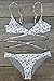 CUPSHE Women's Point Me at The Sky Floral Bikini Set Beach Swimwear Medium Grey