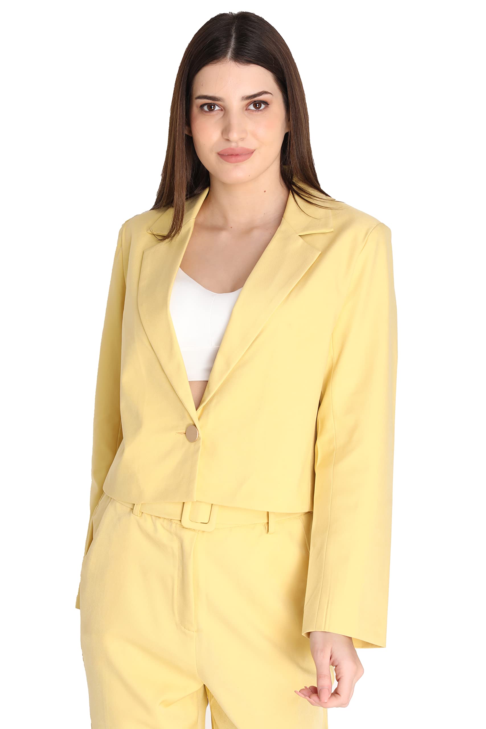 chkokko Women Solid Full Sleeve Regular Fit Formal Blazer-picture-34