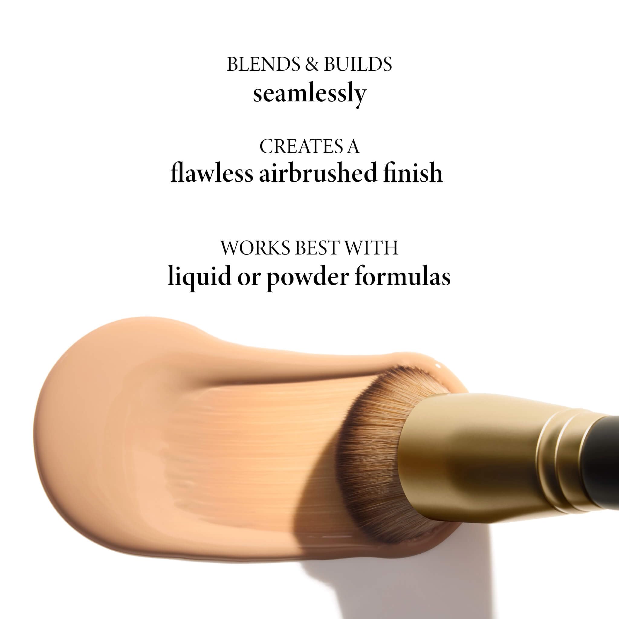 LAURA GELLER NEW YORK Full Coverage Foundation Blending Brush for All Face Makeup & Foundation, Black - Image 2