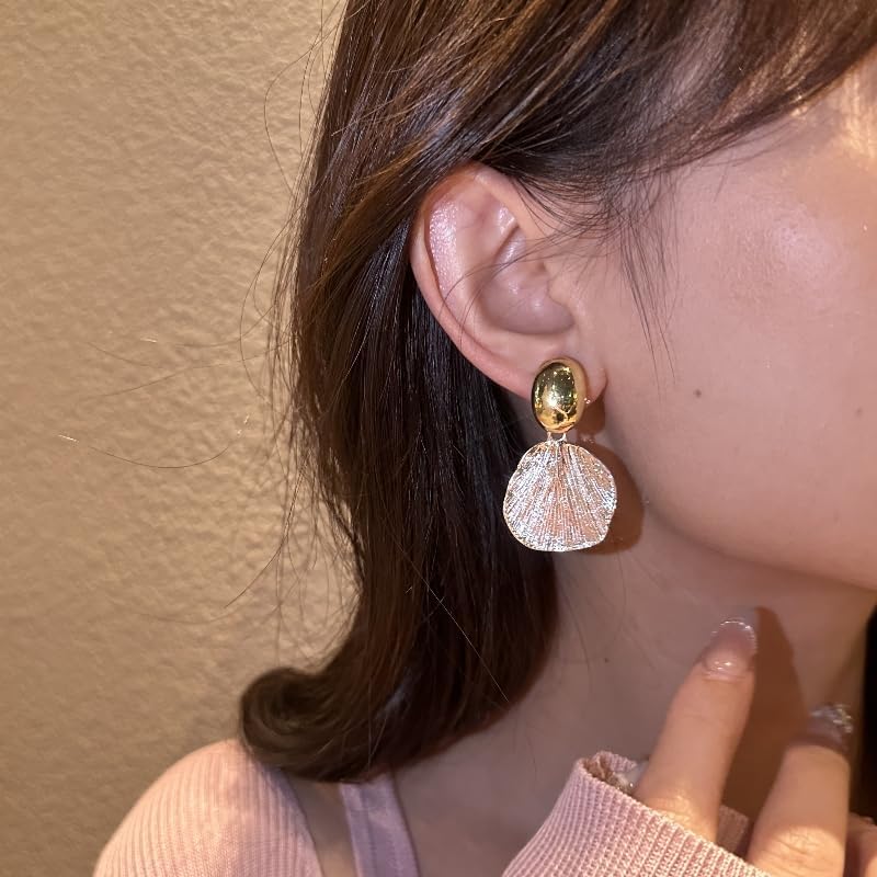 Women's Golden Siver Ear Clips Clip On Earrings Dangle Earrings - Image 4