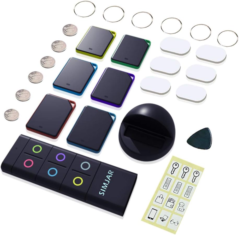 Rеvіеw Key Finder, Simjar RF Item Locator with 1 Transmitter and 6 Receivers, 100ft Working Range Wireless Item Tracker Support Remote Control for Finding Pet, Wallet and Key Bеѕt Cуbеr Dеаlѕ 🔥 Key Finder, Simjar RF Item Locator with 1 Transmitter and 6 Receivers, 100ft Working Range Wireless Item Tracker Support Remote Control for Finding Pet, Wallet and Key