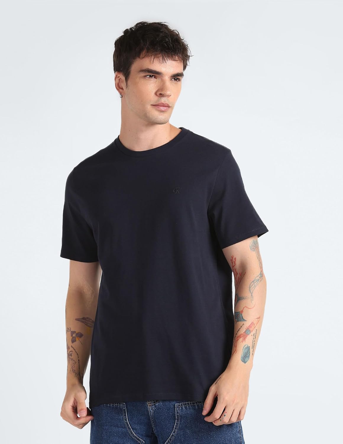 Calvin Klein Short Sleeve Smooth Cotton Crew Neck Tee