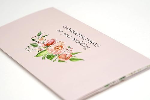 Miniatura 4 de Tarjeta de boda, con dos aperturas de tira para desgarrar, con ventana de plástico transparente que deja ver dinero, cheques o tarjetas de regalo,