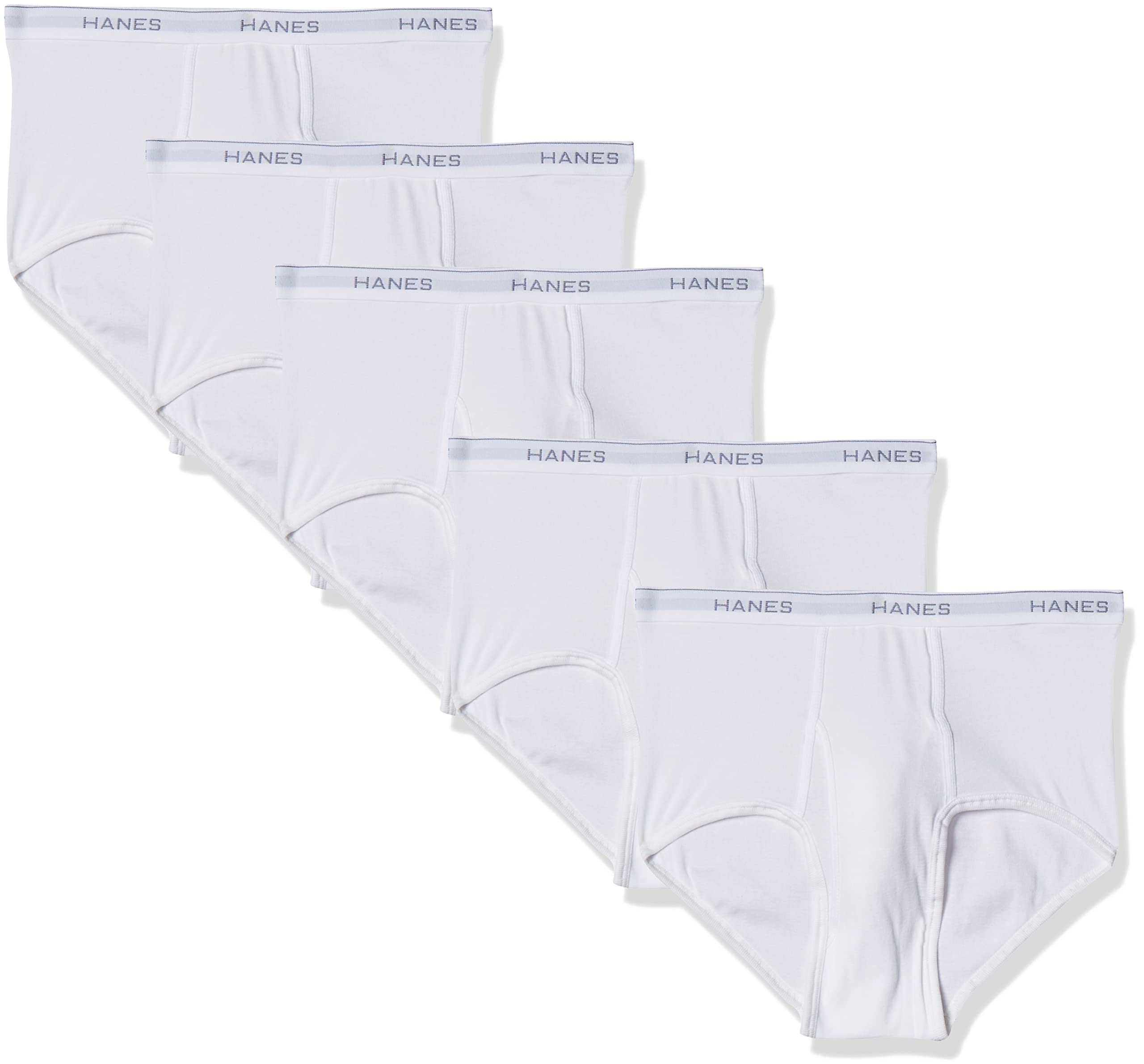 Hanes Men's Tagless White Briefs with ComfortFlex Waistband-Multiple Packs Available - 5 5 Pack - White Small