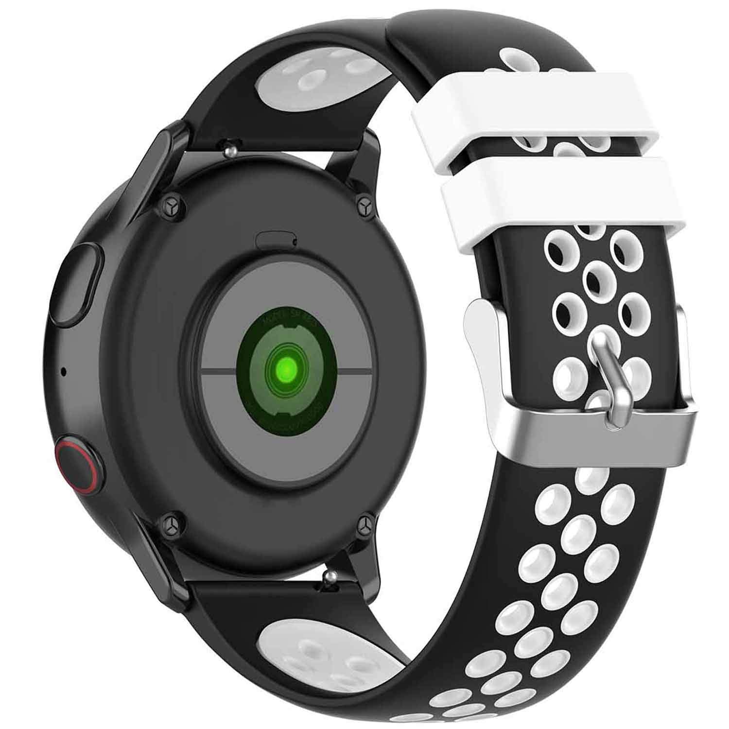Cinturino di ricambio compatibile con TicWatch Pro X, unisex, in silicone, per smartwatch TicWatch Pro X/TicWatch Pro 3 (nero verde)