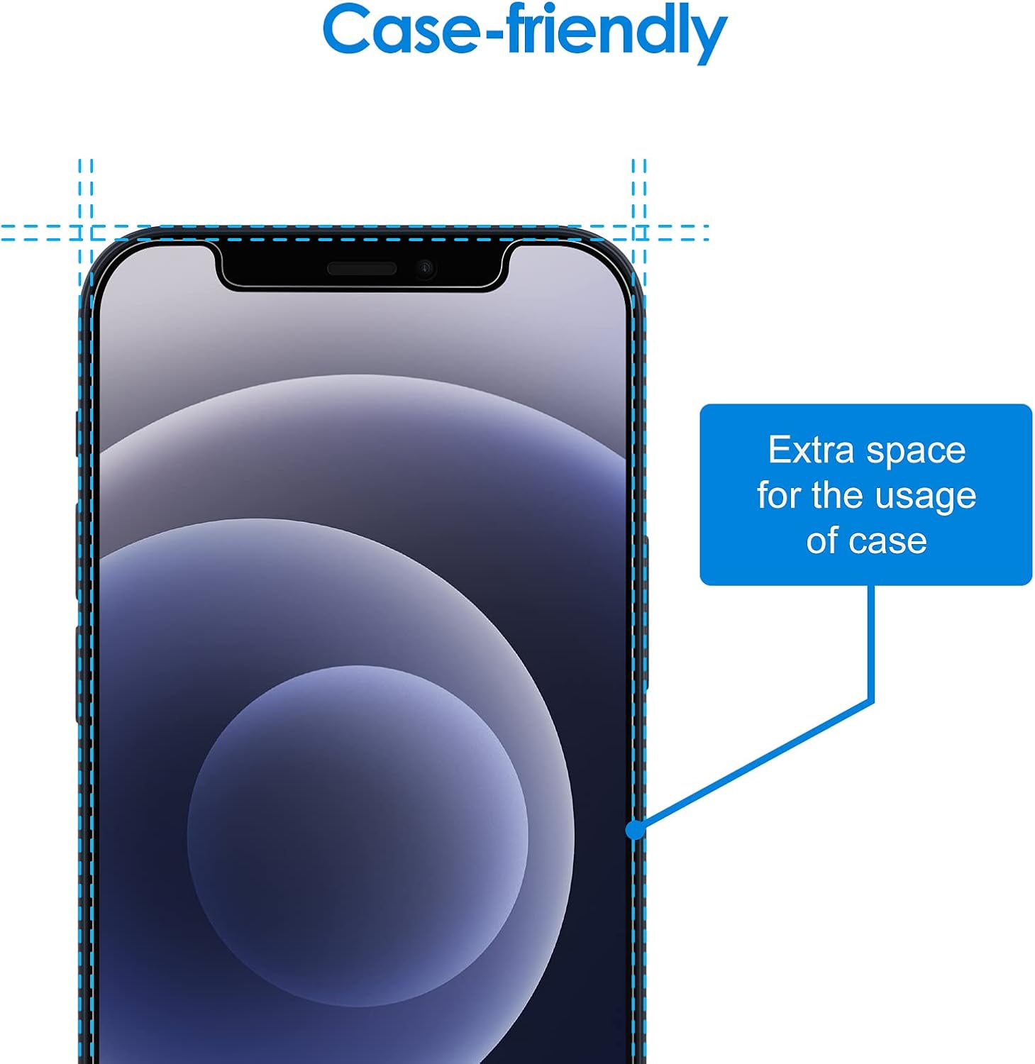 JETech Screen Protector Compatible with iPhone 12/12 Pro 6.1-Inch, Tempered Glass Film with Easy-Installation Tool, 2-Pack