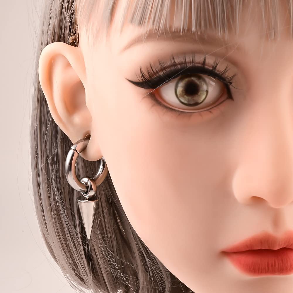 Vankula Pesi Orecchie per lobi Peso Dilatatori lobo in Acciaio inossidabile piercing espansori Gioielli Uomo Donna 6mm Nero Argento Oro