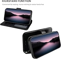 Vista 7 de Bocasal Funda tipo cartera desmontable para iPhone 13 Pro con bloqueo RFID, ranuras para tarjetas, soporte de cuero PU premium con soporte magnético