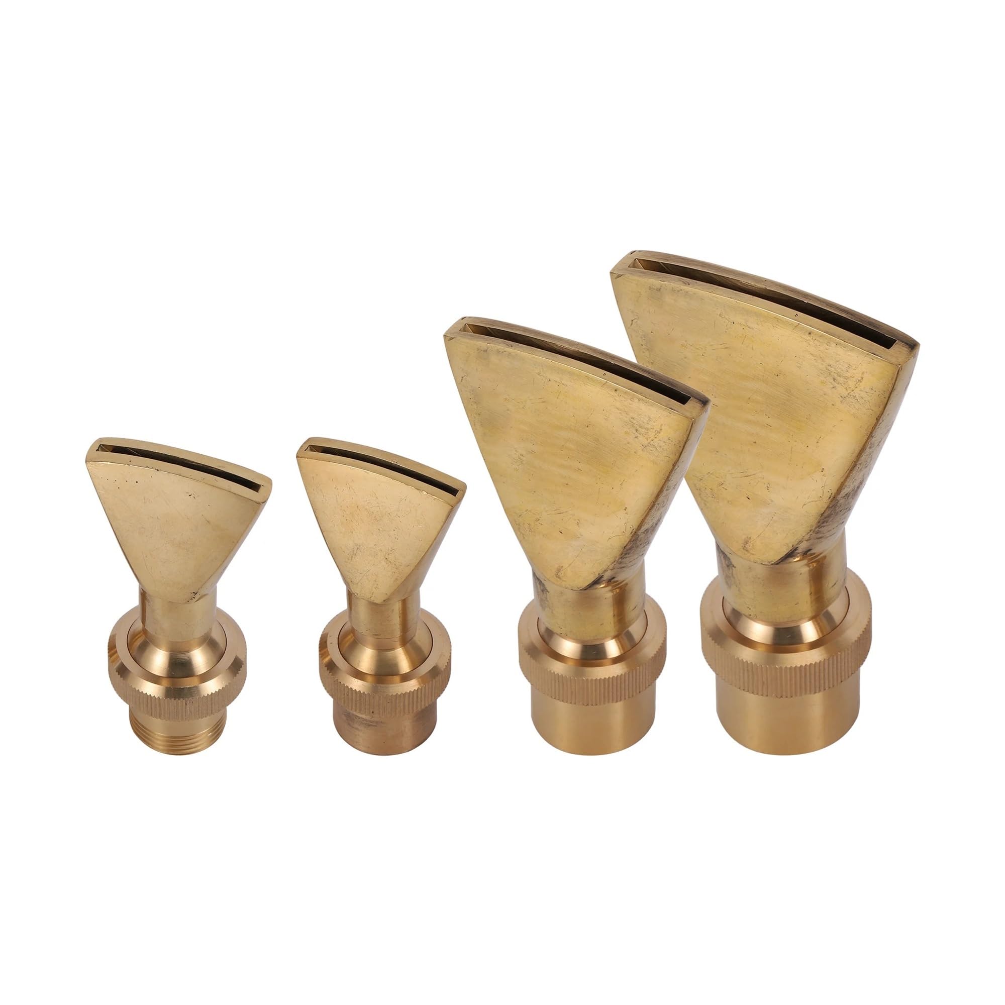 Boquilla de latón para Fuente de Agua, Aspersor de Cola de Pato con Rosca de 1/2", 3/4", 1" y 2" for jardín, Piscina, decoración de paisajes de Parques(1I2 Inch Male)