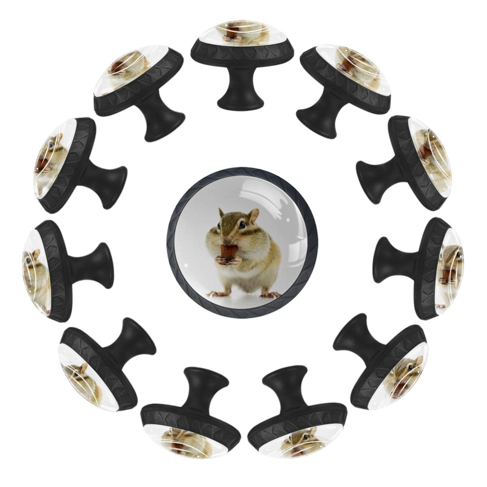 Boutons de tiroir hamster (lot de 12) de 35 mm pour commode de chambre d'enfant