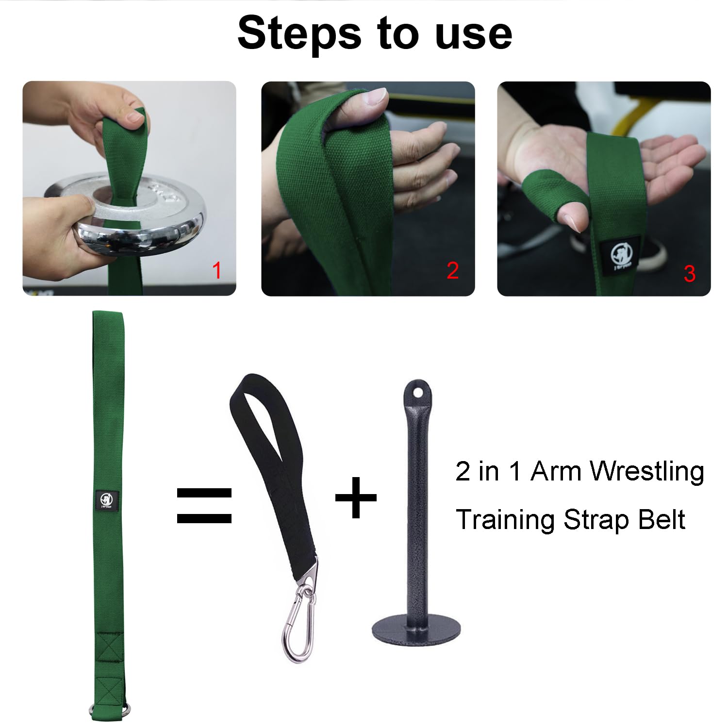 J Bryant Cintura da allenamento per braccio e wrestling, ideale per allenamenti di polsi, avambracci e bicipiti, multifunzionale, per casa, palestra, fitness, compatibile con bilancieri da 2,5 cm e