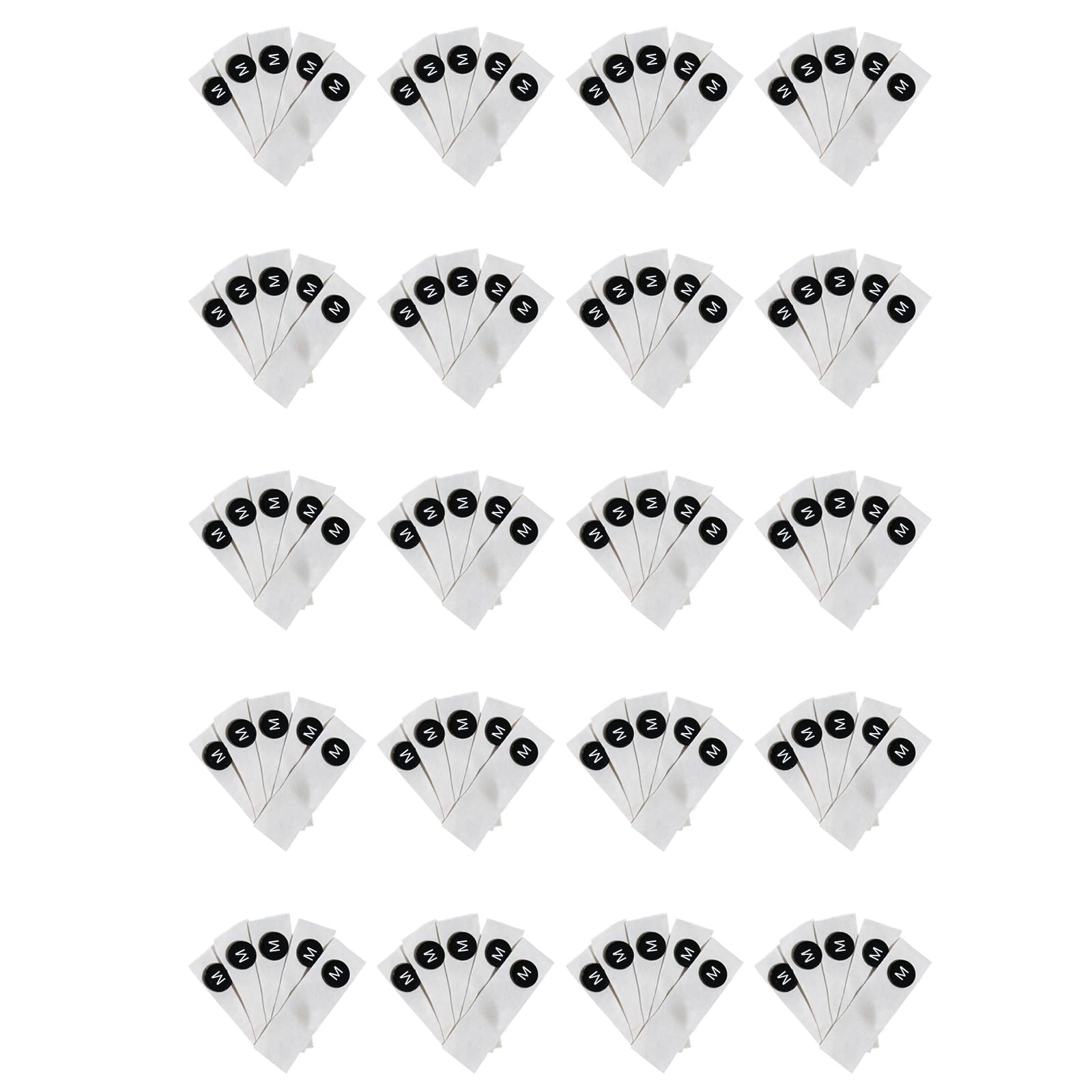 Tsophreniq 100Pcs Washable Fabric Size Labels Assorted Size Clothing Labels for Garment Marking Household Clothing Identification Sewing