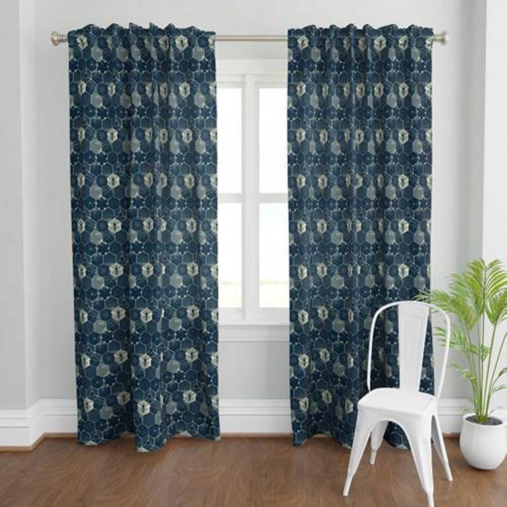 TailoringIndia Digital bluest Pattern Design Printed Dark Green Curtains for Windows, Doors, and Extra-Long Doorways - Elegance Redefined, Set of 1,pcs (Window - 5ft)