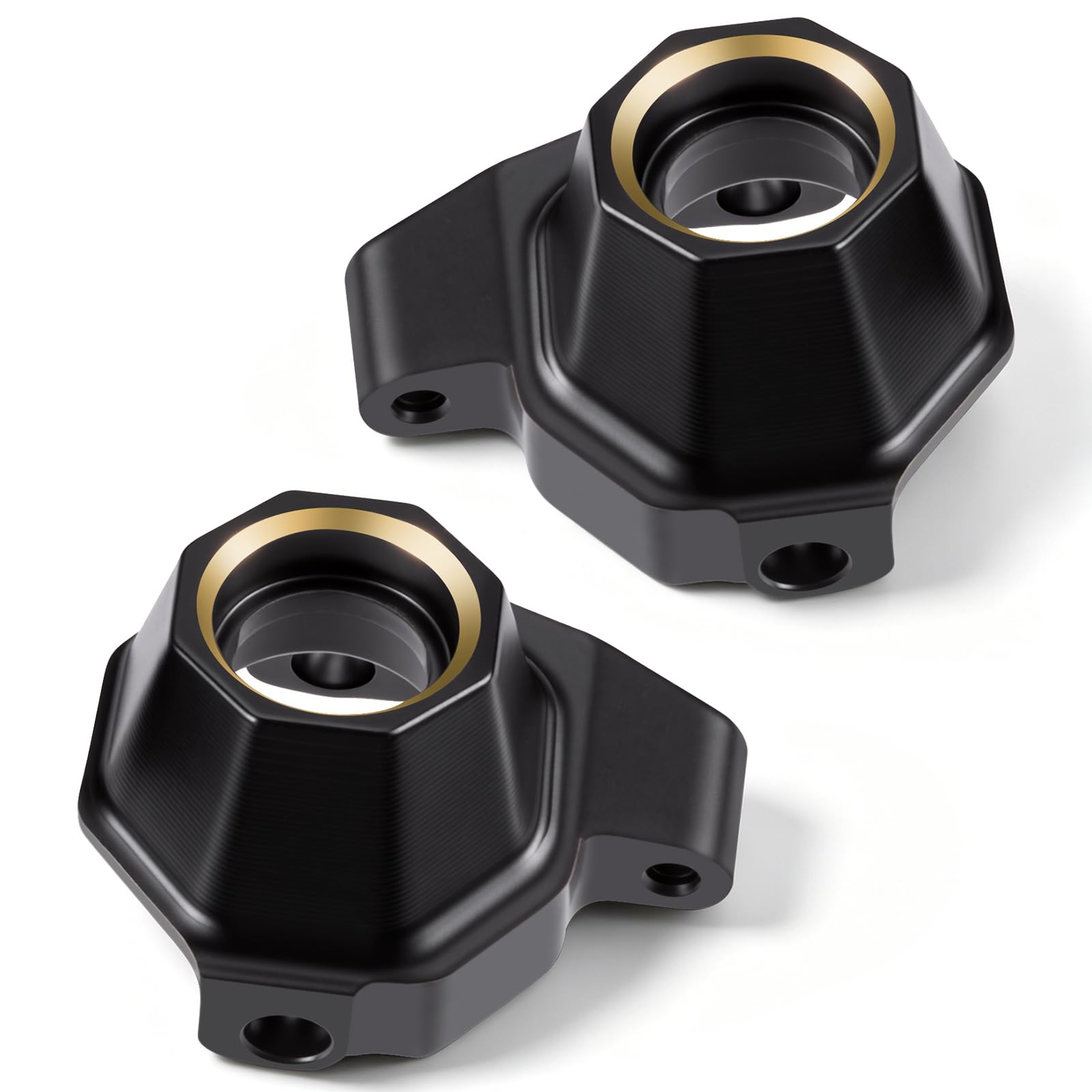 AXspeed 2PCS Brass Front Steering Knuckle Carrier Blocks Heavy Weight Upgrade for 1/30 Axial SCX30 RC Crawler Car