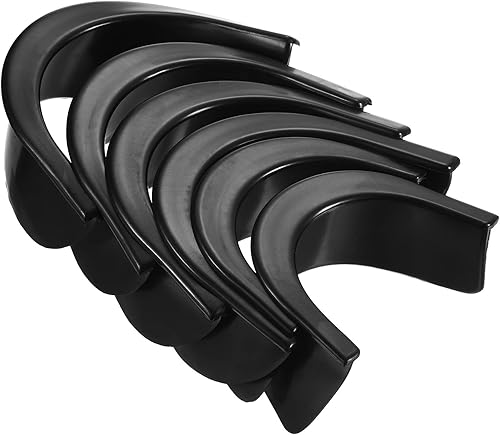 PATIKIL Revestimientos para agujeros de billar, paquete de 6 forros de goma para agujeros de mesa de billar, repuesto para mesa de billar, negro