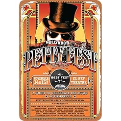 Henson Tom Petty Heartbreakers Plaque Vintage en étain avec Logo 30,5 x 20,3 cm - Les Beatles, Paul McCartney, John Lennon, RIngo Starr, George Harrison