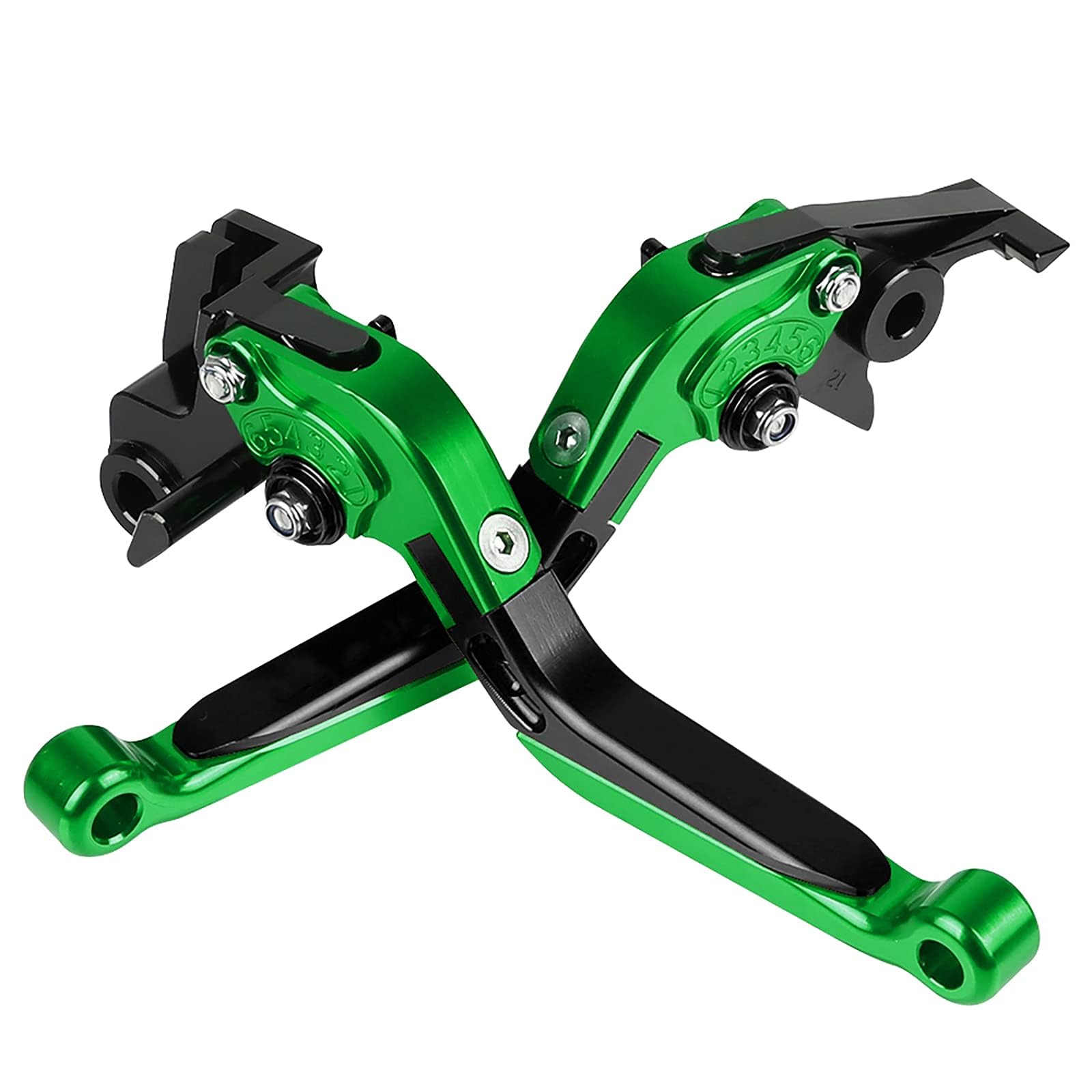 MZ-STORE Moto CNC Aluminium Réglable Pliable Leviers d'embrayage de Frein pour Vulcan S 2015-2020-Vert+Noir+Vert+Noir