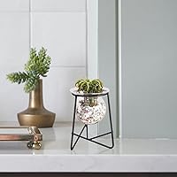 Vista 3 de VOSAREA Soporte de exhibición de bola de hierro negro Soporte de esfera Soporte de esfera Soporte de exhibición de hierro Estante de bola de cristal