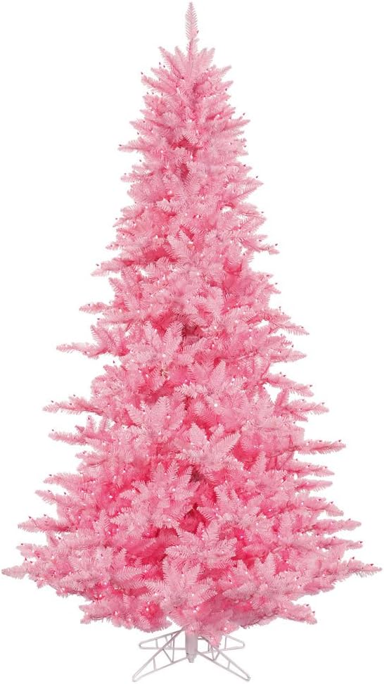 Vickerman 3' Pink Fir Artificial Christmas Tree with 100 Pink Lights