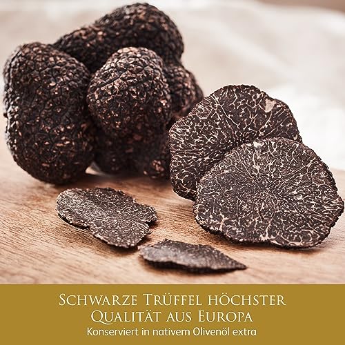 TruffleHunter – Gehackte schwarze Trüffel – Konservierte Trüffel in nativem Olivenöl extra – 50 g