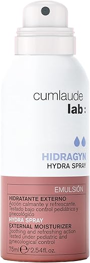 Cumlaude Lab Hydra Spray - Bruma Vulvar Hidratante, Calmante y Refrescante, con Ácido Hialurónico y Aloe Vera para Sequedad, Picor o Inflamación de la Zona Genital Externa - 75 ml