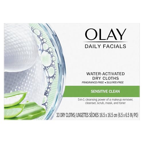 Olay Daily Facials for Clean Sensitive Skin, Makeup Remover Wipes, Soap-Free and Fragrance-Free Cleanser Cloths, 33 Count (Pack of 3) - Image 7