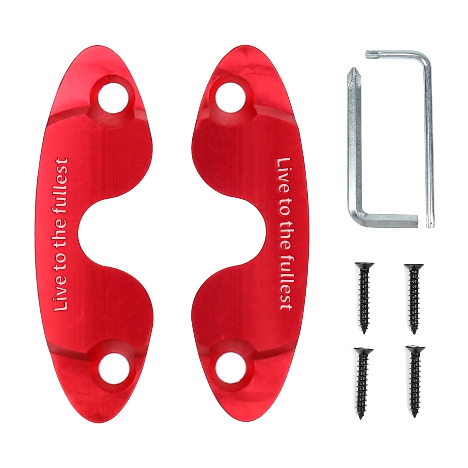 DWKJMYCP Upgraded Aluminum Alloy Sun Visor Clip for Jeep Wrangler JL JLU 2018-2025 Sahara Sun Visor Repair Kit for Jeep Gladiator JT 2020-2025 Jeep Wrangler JK Sprot/Rubincon Accessories(Red)