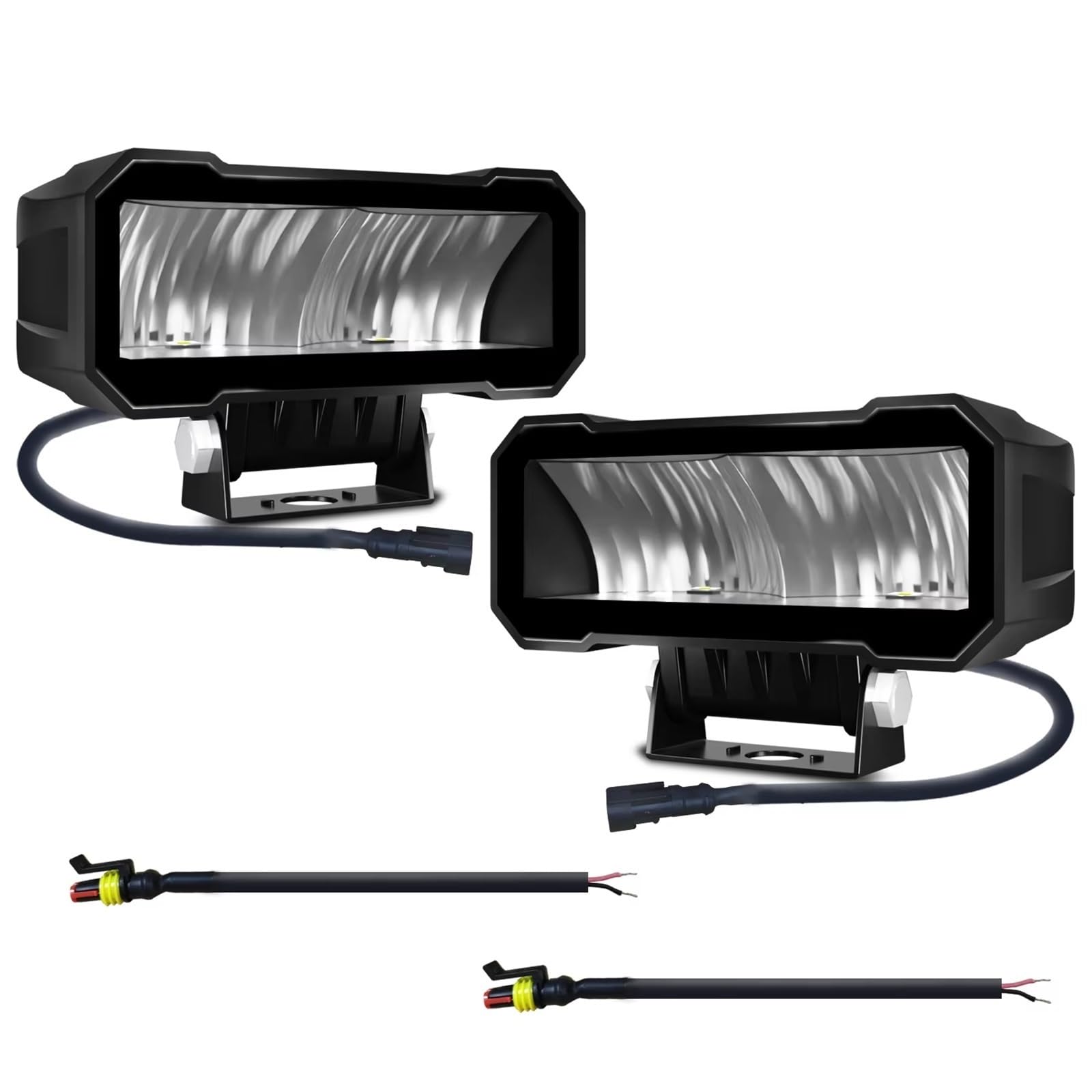 Luz Trabajo Led 5 Pulgadas 80W 8000LM Faro LED Superbrillante Coche 6000K Vehículos Todoterreno Tractor Camión Lámpara Antiniebla Impermeable Faros