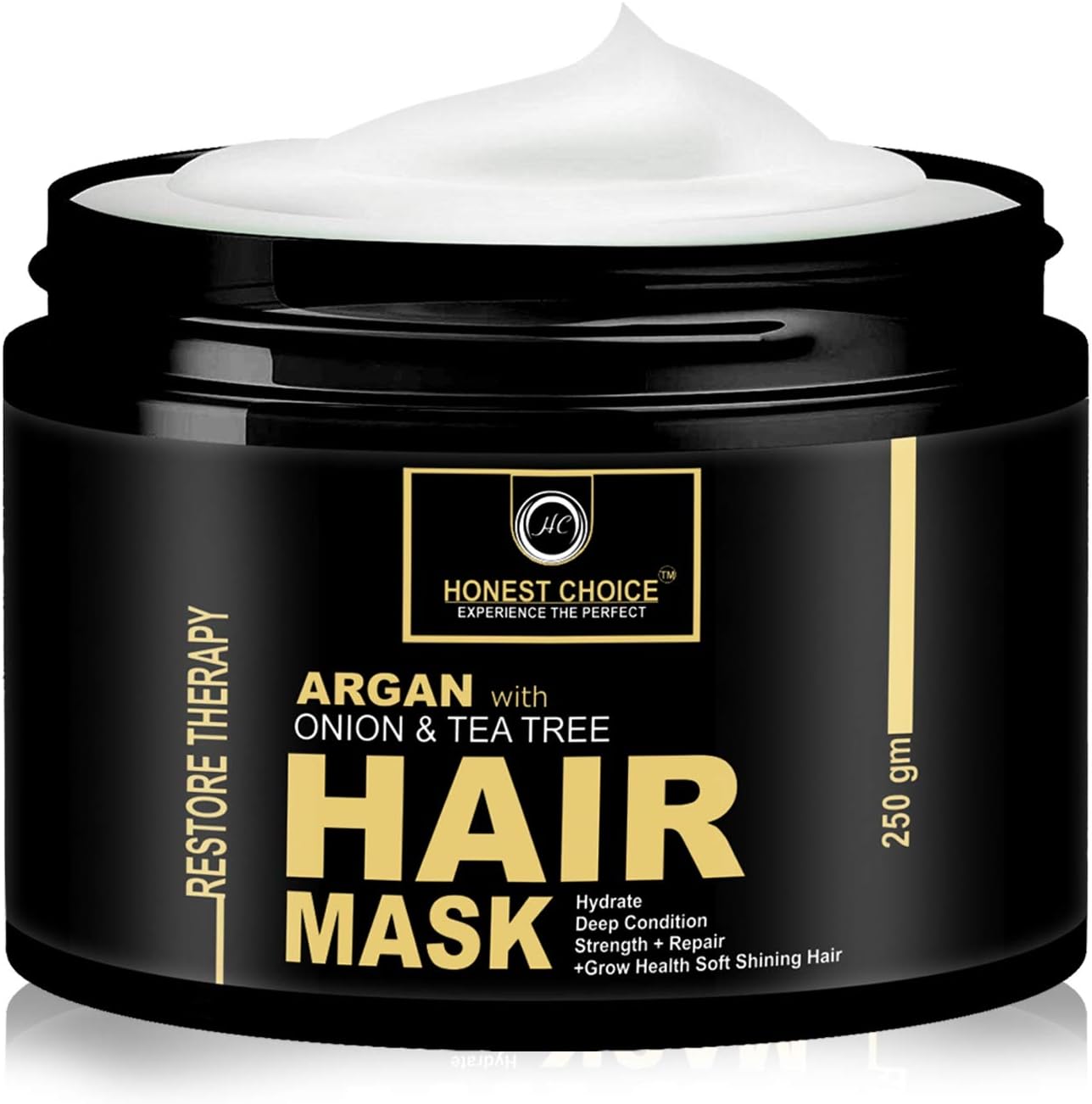 HONEST CHOICE Hair Mask 250gm With Argan, Onion and Tea Tree |Reduce Hair Fall | Ideal for Hair Health and Growth | Safe and Effective for Dry and Frizzy Hair