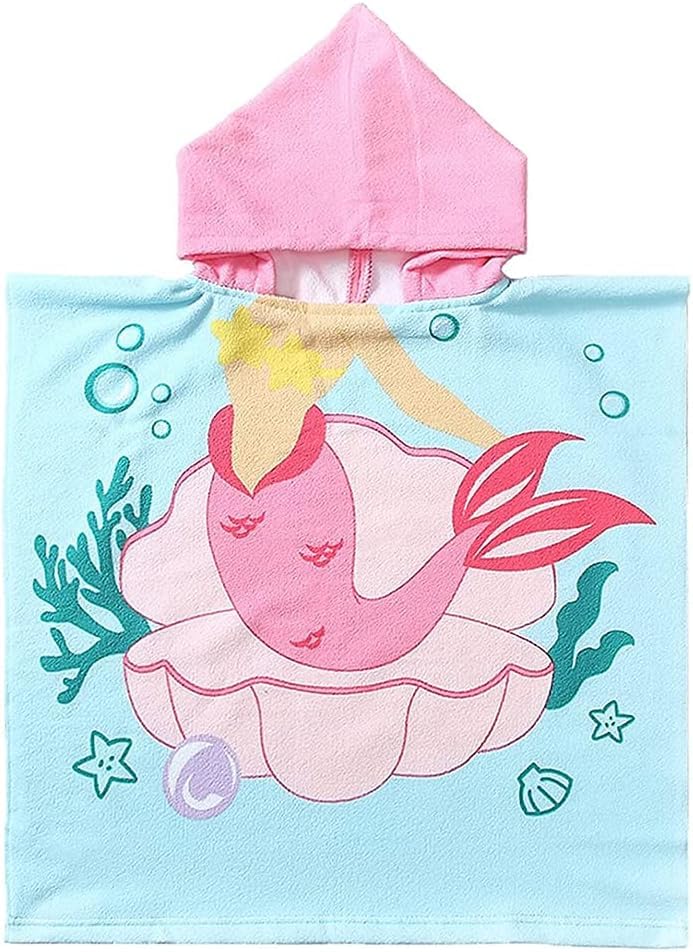 Generic[Upgraded] Plus Size Kids Bath Towel for 5-12 Years Toddler, Microfiber Bath Towel Super Soft, Robe Poncho Bathrobe,Boys and Girls Hooded Towels Bath Robe for Kids