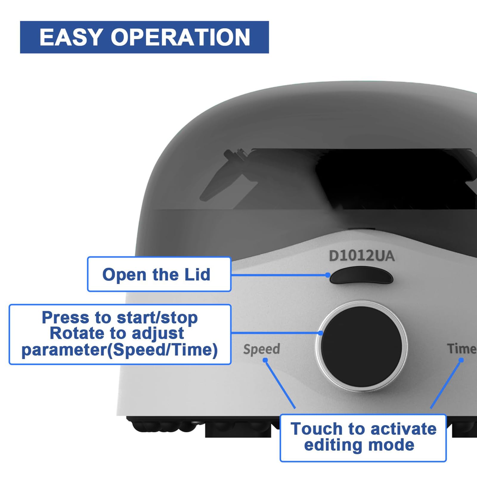 Centrifugeuse De Laboratoire Numérique LCD, Double Verrouillage De Porte, Faible Bruit, 5 000 À 7 000 TR/Min, avec Minuterie (30 S À 20 Min) Et Contrôle De Vitesse,D1012U