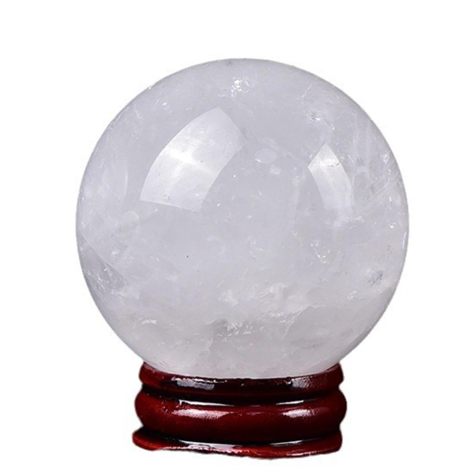 ICXLPMC White Crystal Ball, Pure, Non-Transparent, Porch, Home Feng Shui Crafts, Artistic Style,17cm