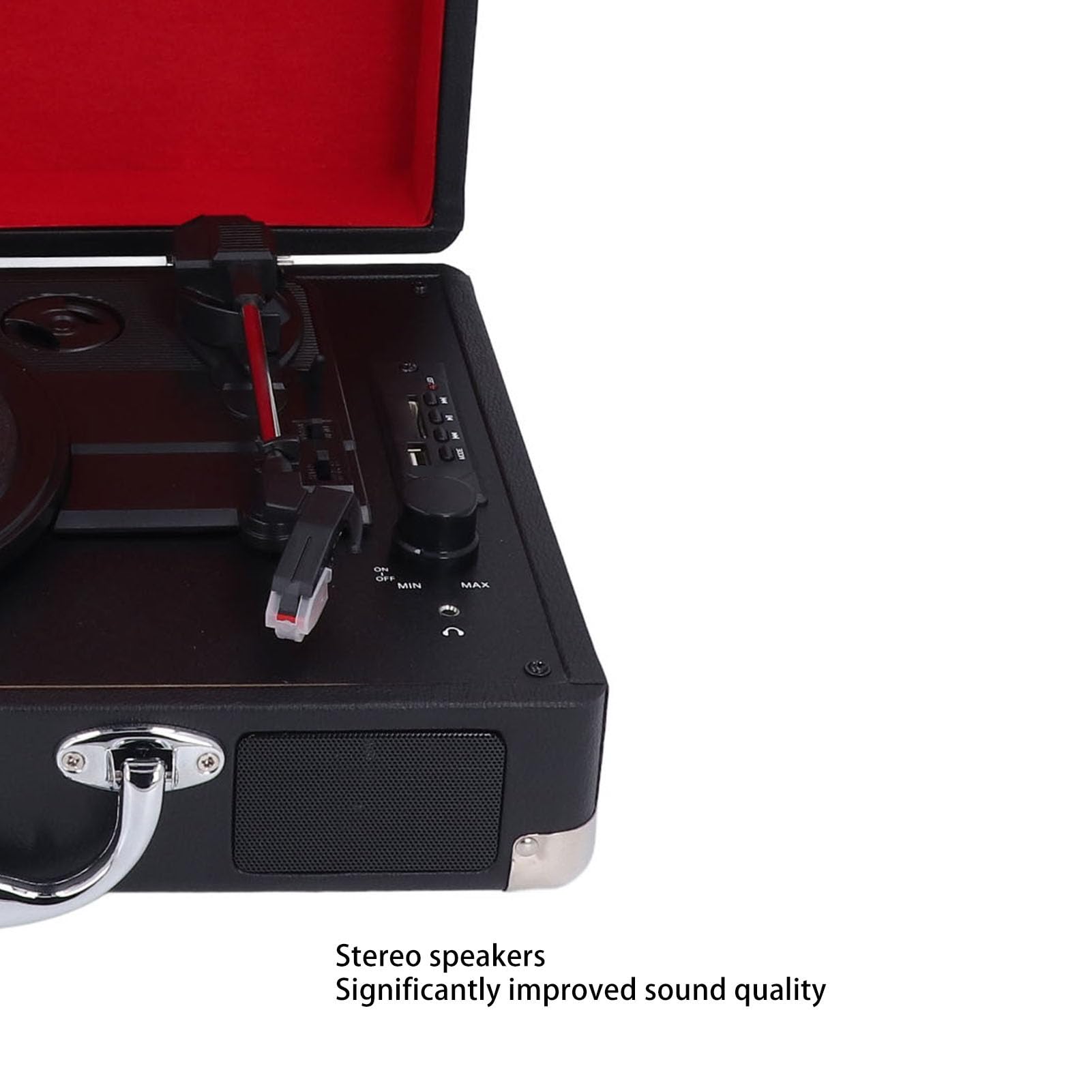 CHICIRIS Giradischi Portatile retrò con USB e Bluetooth per gli Amanti della Musica e gli Appassionati del Vintage