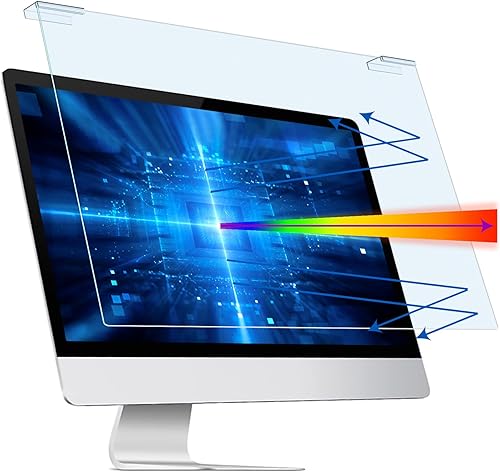 Protector de pantalla de luz azul mejorado para monitor de 24 pulgadas con tecnología de filtro anti azul de 6 capas, bloqueador de luz azul de