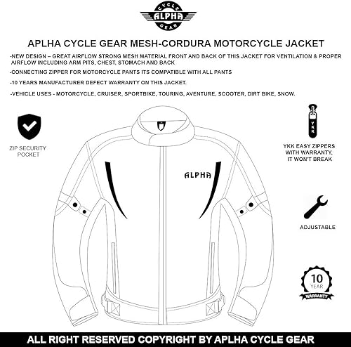Miniatura 6 de Chaqueta de motorista de malla de alta visibilidad para hombre, para ciclismo, carreras, deportes duales, protección blindada.