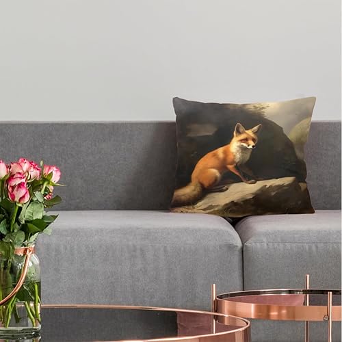 Miniatura 4 de cfpolar Fundas de almohada de 18 x 18 pulgadas, diseño de zorro cardenal con estilo animal, fundas de almohada decorativas modernas, funda cuadrada