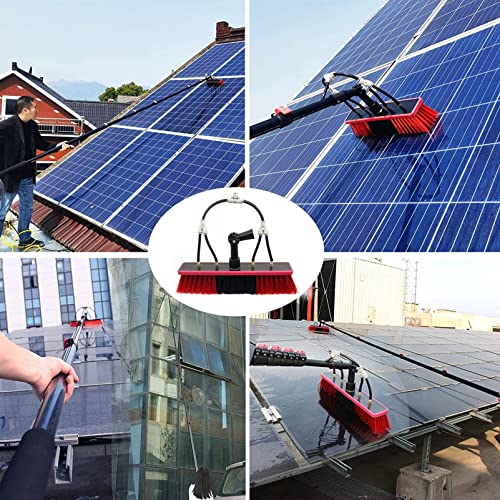 Kit de cepillo de agua de 3,611 m, herramienta de limpieza extensible para paneles solares, terrazas y exteriores, alcance de 7,2 m para una limpieza eficiente