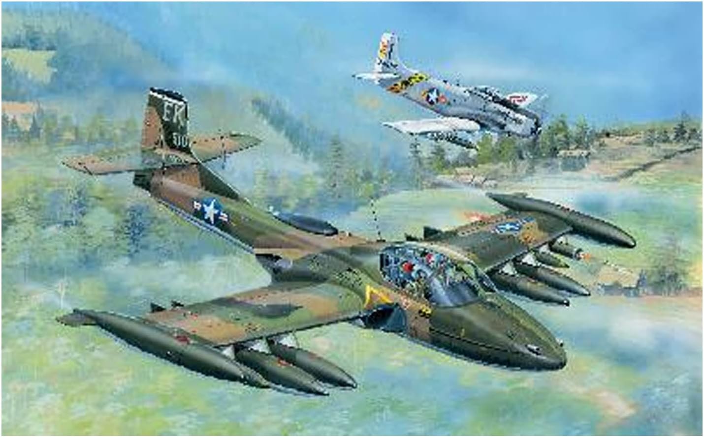 Trumpeter US A-37A Dragonfly Light Ground Attack Aircraft Model Kit (1/48 Scale)