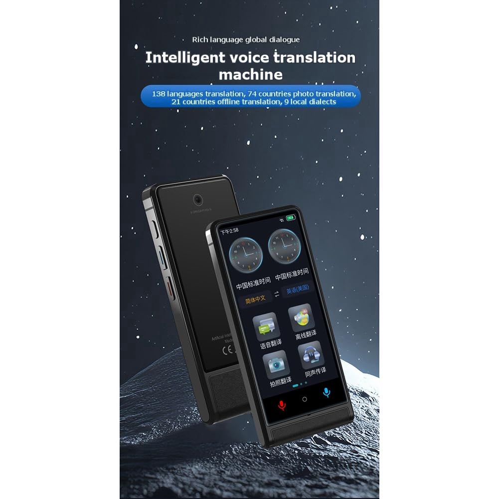 Dispositif de Traduction Vocale Intelligent 138 Langues Traduction en Temps Réel Portable Traduction Instantanée pour les Voyages, les Affaires et les Études.