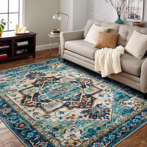 7x9 Area Rug for Living Room Non Slip Low Pile,Boho Washable 9x7 Area Rugs for Bedroom Indoor,7 Foot by 9 Foot Navy Sapphire Blue Dining Room Carpet,Modern 7'Ft x 9'Ft Home Office Desk Mat Under Table 7x9 Area Rug for Living Room Non Slip Low Pile,Boho Washable 9x7 Area Rugs for Bedroom Indoor,7 Foot by 9 Foot Navy Sapphire Blue Dining Room Carpet,Modern 7'Ft x 9'Ft Home Office Desk Mat Under Table
