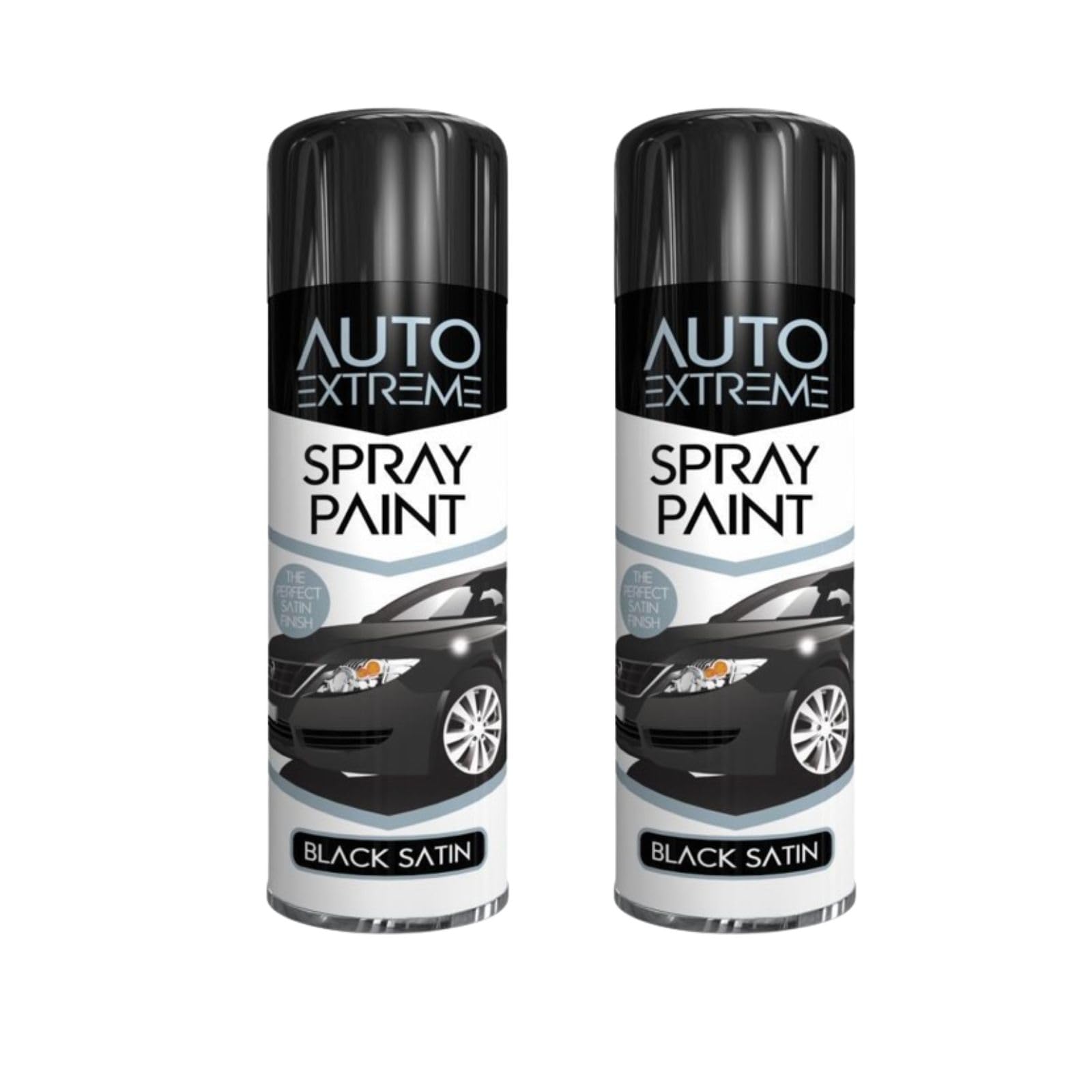 SDMAX All Purpose Black Satin Spray Paint, Satin Finish, Suitable for Wood, Metal, Plastic, and, Glass Surfaces, Quick Spraying, Interior and Exterior Usage, 250ML (2 Pcs)