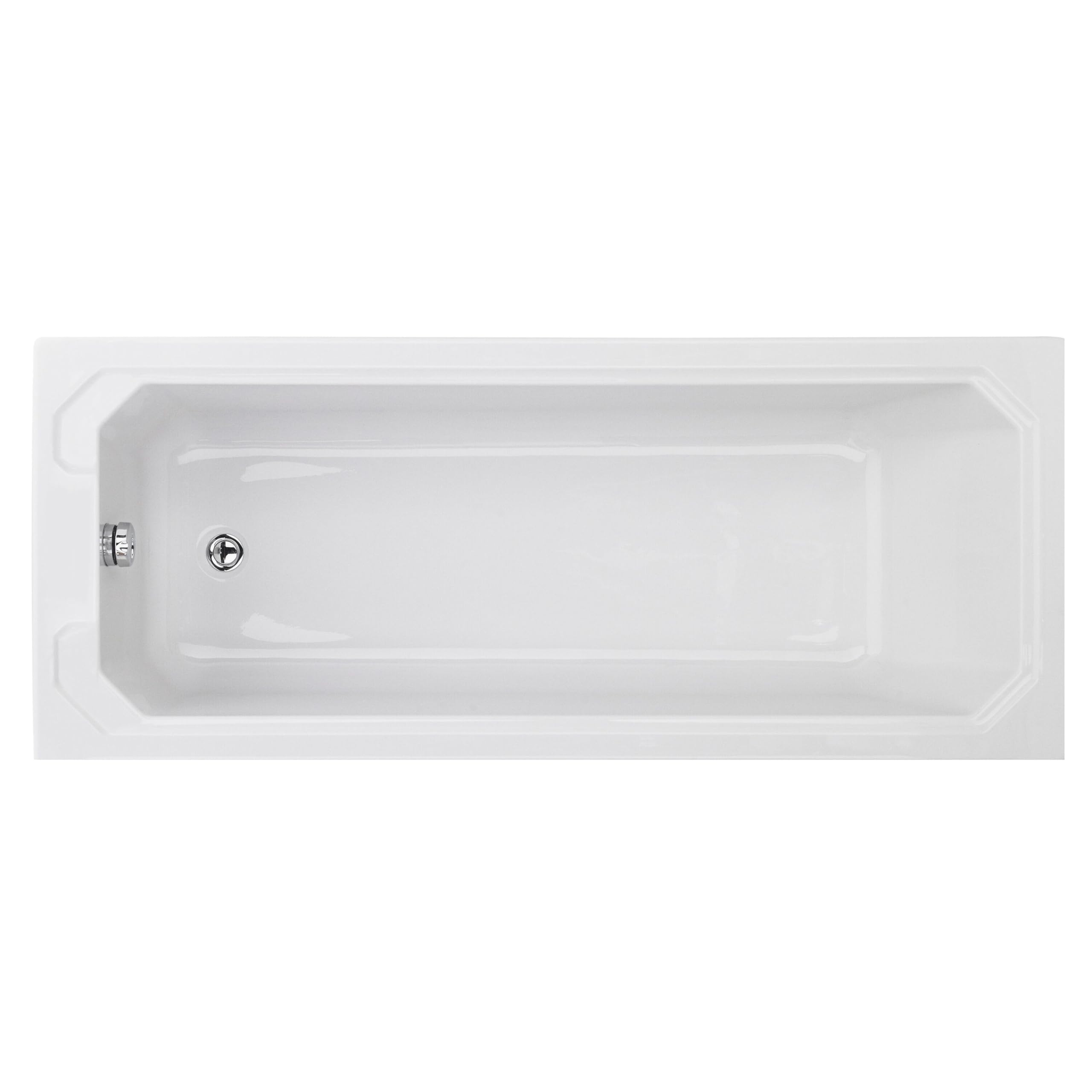 Balterley Traditional Straight Single Ended Shower Bath Tub 1700mm x 750mm White
