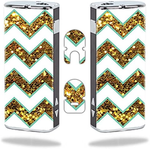 MightySkins Skin Compatible with Eleaf iStick 20W – Glitzy Chevron | Protective, Durable, and Unique Vinyl Decal wrap Cover | Easy to Apply, Remove, and Change Styles | Made in The USA