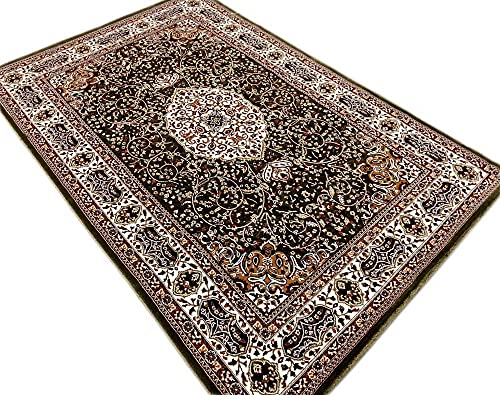 Image of Royal Look Design Soft 6 Feet x 9 Feet Green Colour Carpets for Home Living Room Bedroom Dining Room