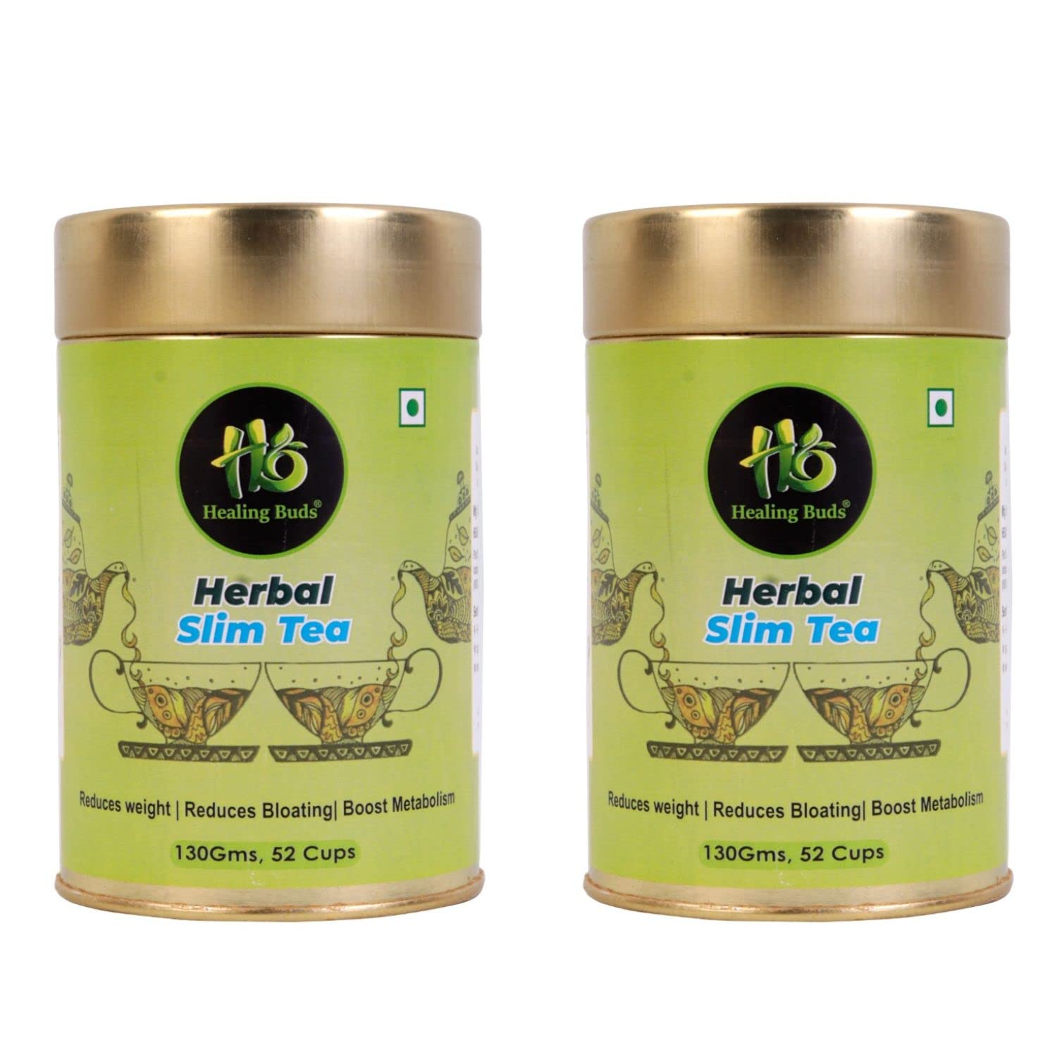 Healing Buds Herbal Slim Green Tea With Natural Herbs Tea for Complete