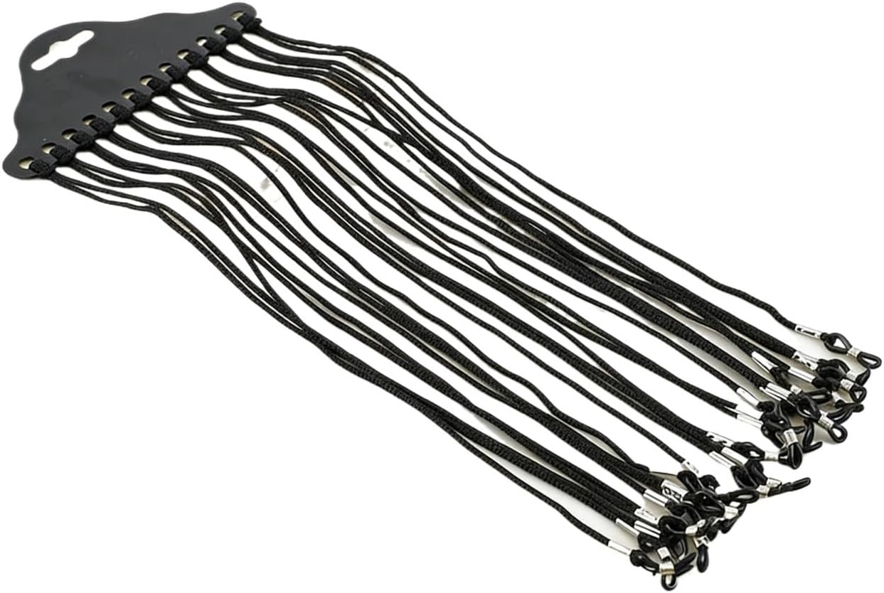 120pcs Black Nylon Eyeglasses Cord Spectacle Sunglasses Eyewear Chain Reading Glasses Holder GC-B