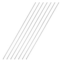 Vista 88 de uxcell Varilla redonda sólida de acero inoxidable 304 de 0.197 in x 5.906 in para manualidades de bricolaje - 10 piezas